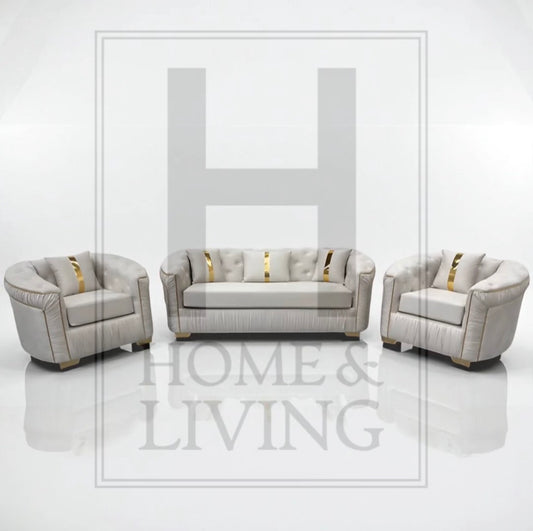 Ambassador Chesterfield Sofa in Ceam Plush Velvet
