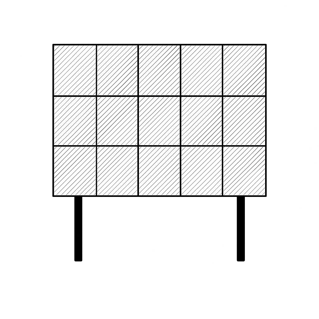 26" Strutted Headboard