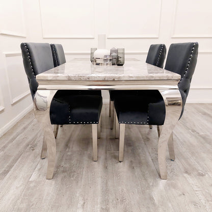 Kensington Velvet Chrome Dining Chair