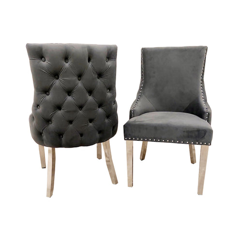 Kensington Velvet Chrome Dining Chair