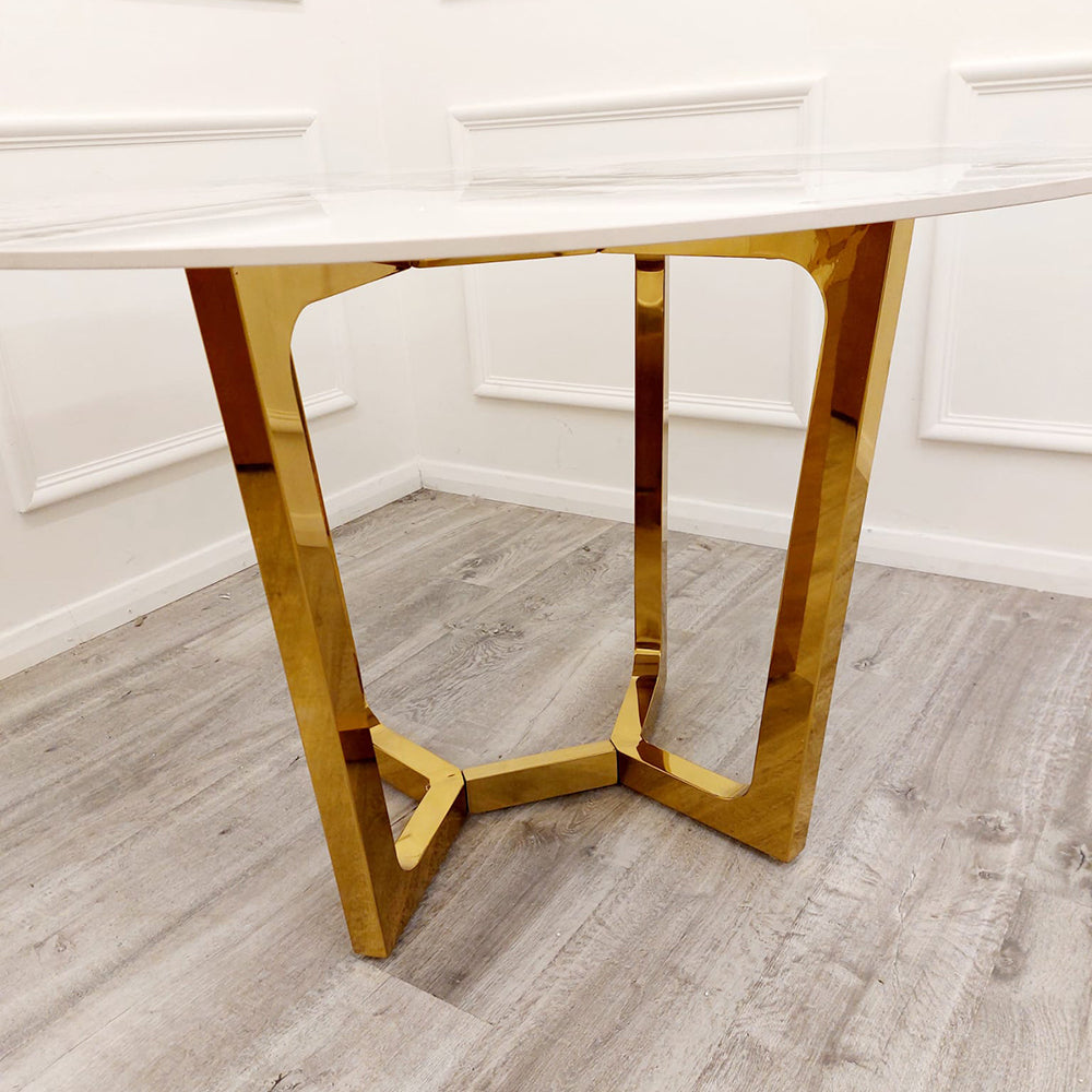 Lucien 1.2 Gold Round Top Table