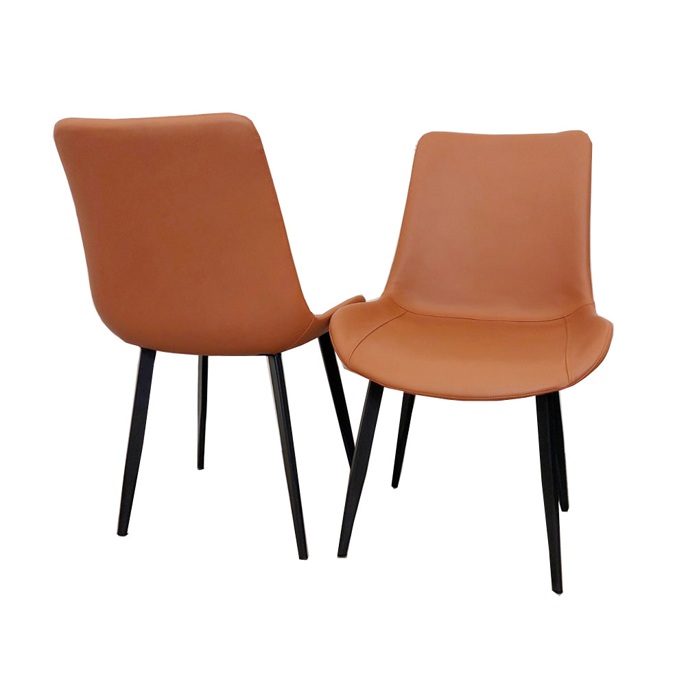 REMUS TAN LEATHER DINING CHAIR