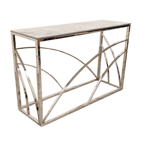 Stella Chrome Console Table