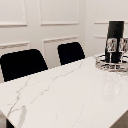Titus 1.4 Black Dining Table with Polar White Top