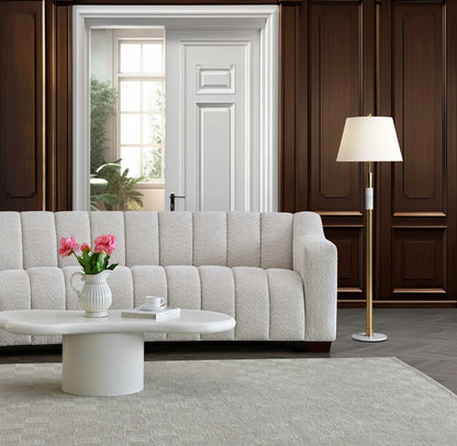 ALUXO ASTORIA 3 SEATER SOFA IN OATMEAL BOUCLE