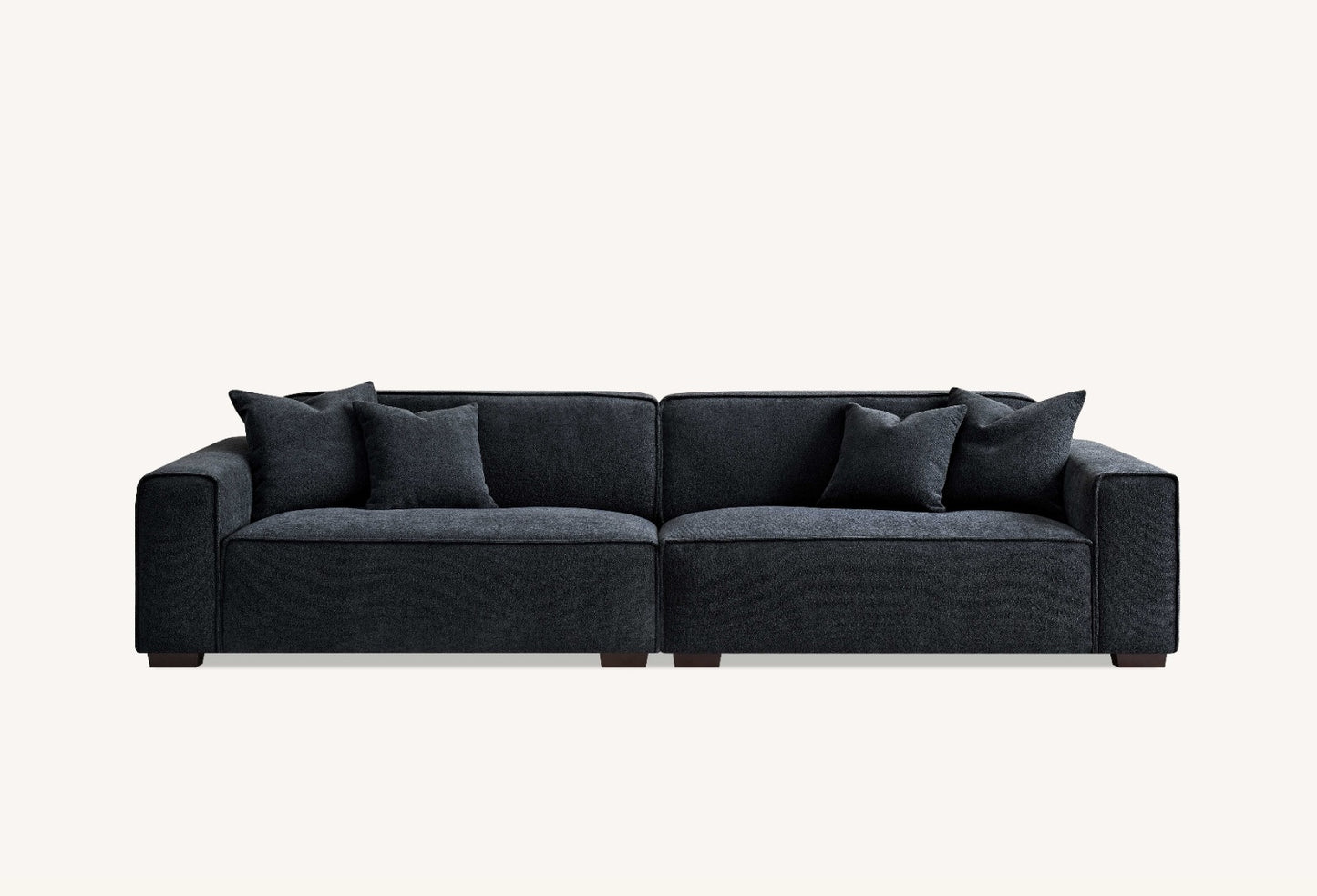 ALUXO DAKOTA 4-SEATER SOFA IN MIDNIGHT BOUCLE