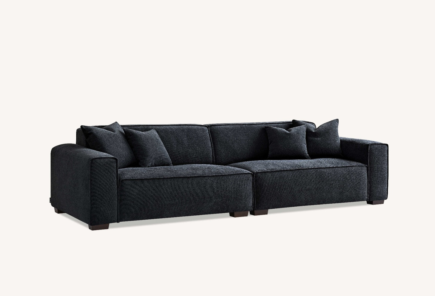 ALUXO DAKOTA 4-SEATER SOFA IN MIDNIGHT BOUCLE