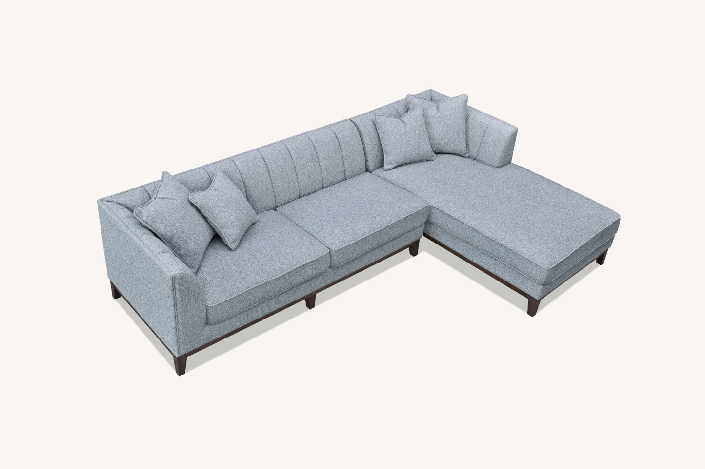 ALUXO COOPER RIGHT HAND CORNER SOFA IN DOLPHIN BOUCLE