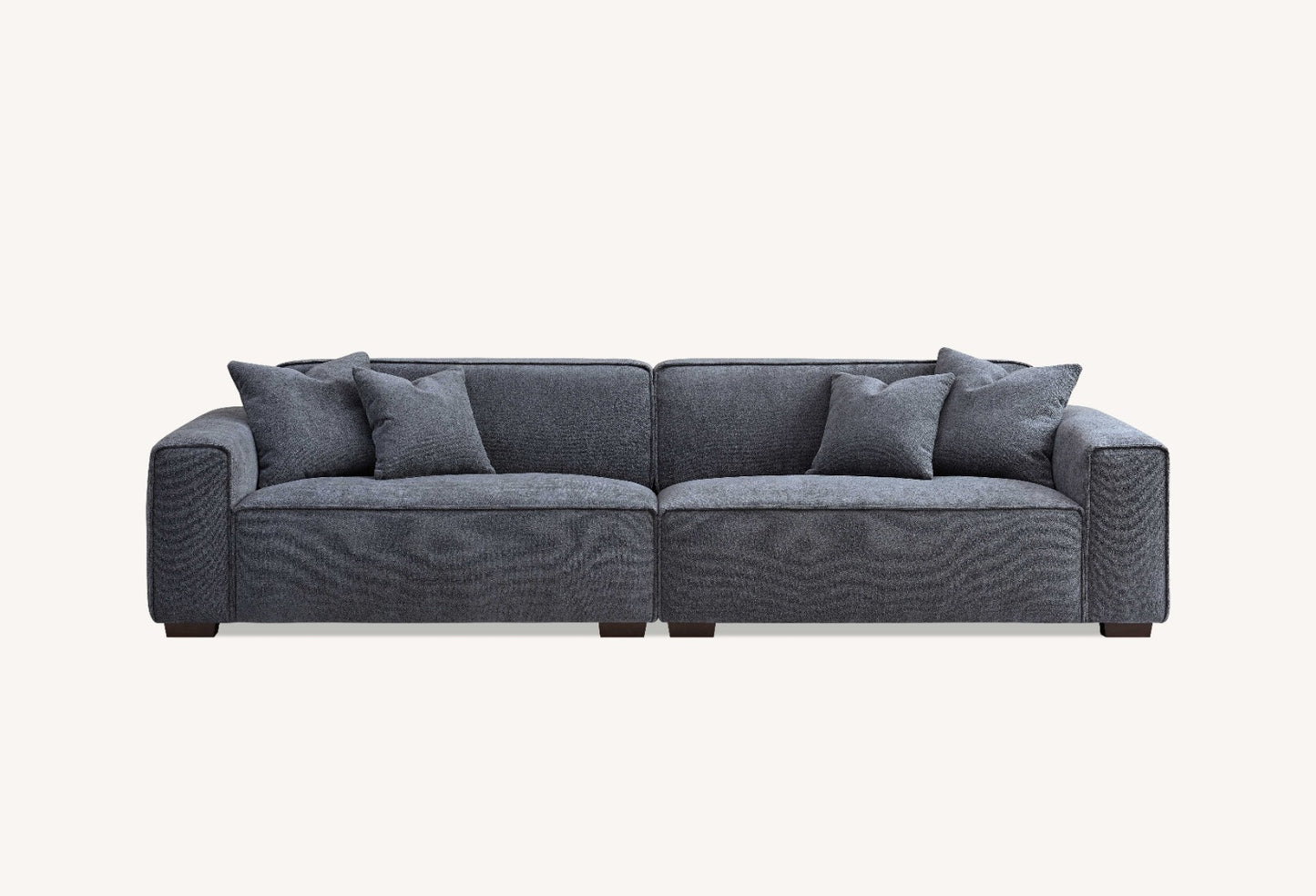 ALUXO DAKOTA 4-SEATER SOFA IN CHARCOAL BOUCLE