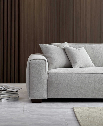 ALUXO DAKOTA 4-SEATER SOFA IN PEBBLE BOUCLE