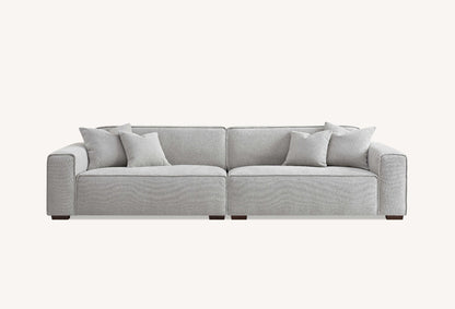 ALUXO DAKOTA 4-SEATER SOFA IN PEBBLE BOUCLE