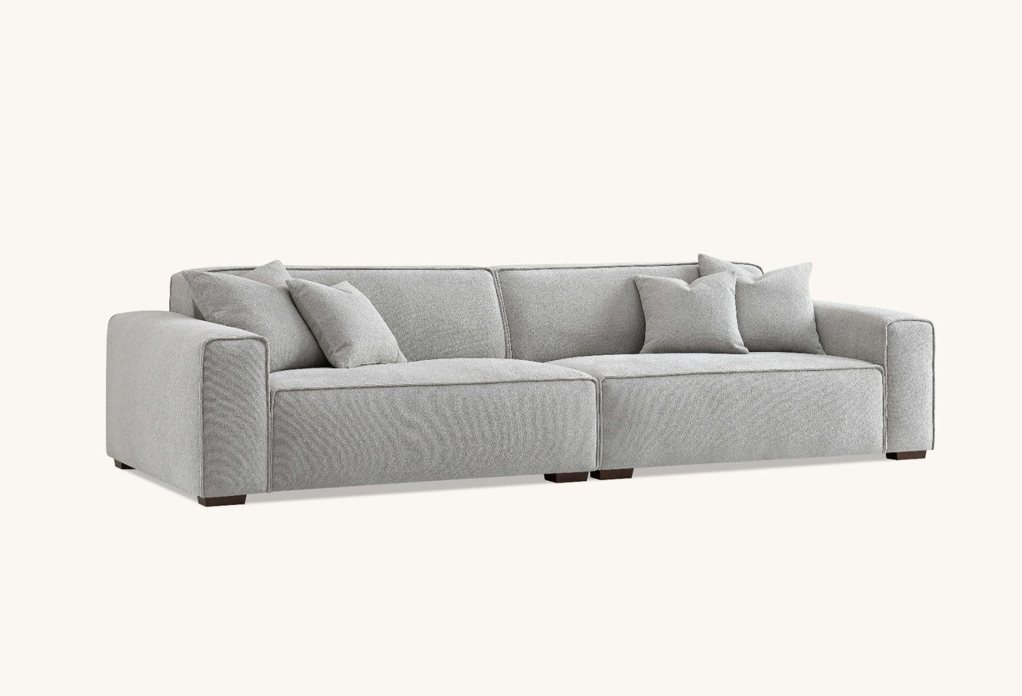 ALUXO DAKOTA 4-SEATER SOFA IN PEBBLE BOUCLE