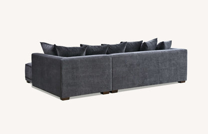 ALUXO GRAMERCY SOFA RANGE IN STEEL VELVET