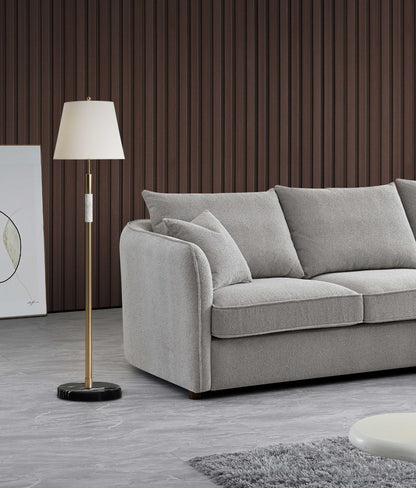 ALUXO RUBIN CORNER SOFA IN PEBBLE BOCULE