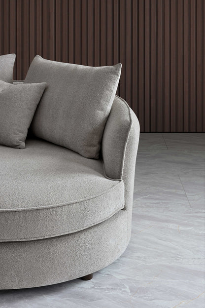 ALUXO RUBIN CORNER SOFA IN PEBBLE BOCULE