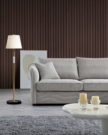 ALUXO RUBIN CORNER SOFA IN PEBBLE BOCULE