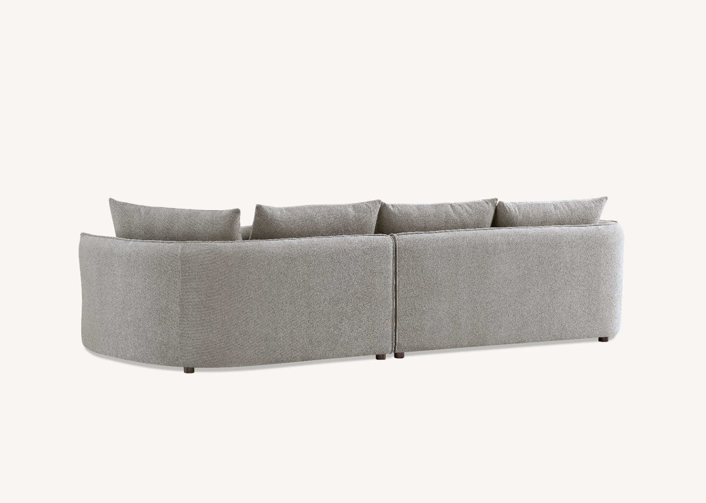 ALUXO RUBIN CORNER SOFA IN PEBBLE BOCULE