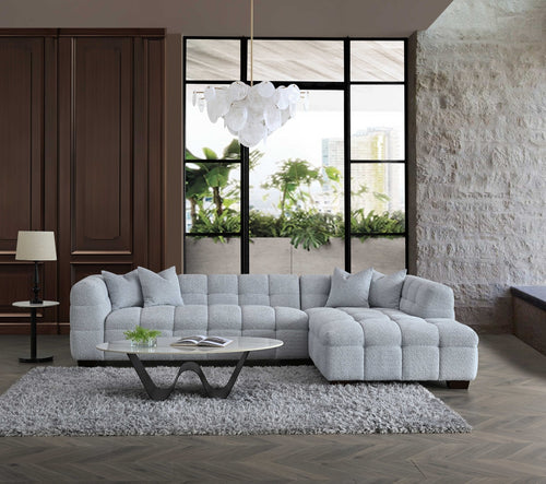 ALUXO TRIBECA SOFA RANGE IN PEARL BOUCLE