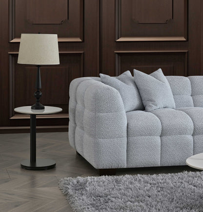 ALUXO TRIBECA SOFA RANGE IN PEARL BOUCLE