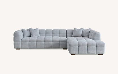 ALUXO TRIBECA SOFA RANGE IN PEARL BOUCLE