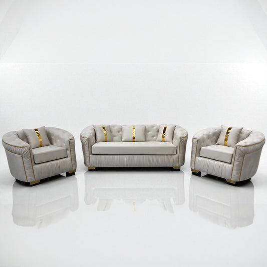 Ambassador Chesterfield Sofa in Ceam Plush Velvet